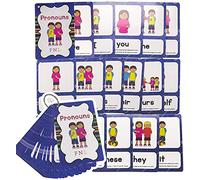HONTOUSIP Personal Pronouns English Grammar Flashcards| Learning Pocket Word Cards| Perfect for Pre-K/Teacher/Autism Therapists Tools