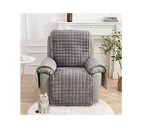 HonunG Sofa Armrest Cover,Headrest Cover for Recliner Chair Arm Cover,Thickened Flannel Sofa Cover 1 2 3 Seater, Winter Couch Cover Soft Warm,Easy Fit Sofa Protector for Pets (Grey,1 Seater)
