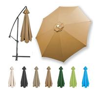 HonunGron 2.7m/3.0m/3.5m/4.0m Replacement Parasol Canopy, 6Ribs/8 Ribs Garden Umbrella Replacement Parasol Fabric, UV 50+ Protection For Garden Yard Beach Umbrella