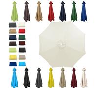 HonunGron 6 Ribs/8 Ribs Replacement Parasol Cover, 3.0m/2.7m/2.5m/2.3m/2m Umbrella Canopy Replacement, Sun Umbrella Replacement Cloth, UV 50+ Garden Parasol Canopy Cover (6 ribs-2m(6.5ft),Beige)