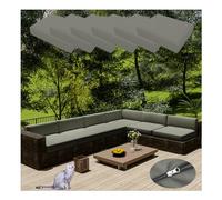 HonunGron 6Pcs Waterproof Patio Cushion Covers Replacement Outdoor Cushion Slipcovers For L Sofa/Corner Couch, Patio Garden Rattan Cushion Covers With Zipper (Only Cover) (Light Gray,60 * 60cm)