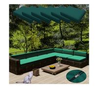 HonunGron 6Pcs Waterproof Patio Cushion Covers Replacement Outdoor Cushion Slipcovers For L Sofa/Corner Couch, Patio Garden Rattan Cushion Covers With Zipper (Only Cover) (Turquoise,33 * 65cm)