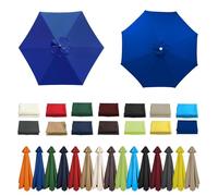 HonunGron Replacement Fabric Garden Parasol Canopy Cover, 2m/2.30m/2.5m/2.7m/3.0m Umbrella Replacement Cloth, Replacement Parasol Cloth For 6/8 Arms Cantilever Parasol (8 ribs-2.7m(8.8ft),Royal Blue)