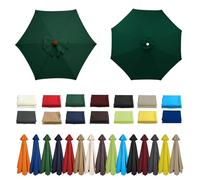 HonunGron Replacement Fabric Garden Parasol Canopy Cover, 2m/2.30m/2.5m/2.7m/3.0m Umbrella Replacement Cloth, Replacement Parasol Cloth For 6/8 Arms Cantilever Parasol (8 ribs-3.0m(9.8ft),Dark Green)
