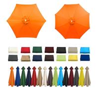 HonunGron Replacement Fabric Garden Parasol Canopy Cover, 2m/2.30m/2.5m/2.7m/3.0m Umbrella Replacement Cloth, Replacement Parasol Cloth For 6/8 Arms Cantilever Parasol (6 ribs-2.5m(8.2ft),Orange)