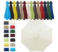HonunGron Replacement Parasol Canopy 2M 2.7M 3M + 6 Arms/8 Arms Replacement Parasol Fabric Cover For Garden Umbrella Cantilever Parasol Waterproof Anti-ultraviolet (8 ribs-3m(9.8ft),Beige)