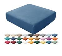 HonunGron Sofa Seat Cushion Covers, Stretch Velvet Sofa Cushion Slipcovers with Elastic Bands Replacement for Individual Cushion Furniture Protector Sofa Seat Cover For Chair (Royal Blue,1pc)