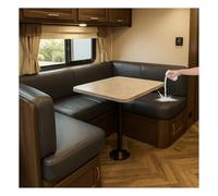 HonunGron Waterproof Caravan Seat Covers in Faux Leather, Non-Slip Motorhome Seat Cover with Elastic Band, RV Sofa and Cushion Covers for Camper Bench or Couch (Dark Grey,W 155-175 cm, D 65-80 cm)
