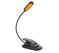 HONWELL Amber Book Light, Rechargeable Amber Reading Light for Books in Bed, Clip on Reading Light, Dimmable Book Light, Blue Light Blocking Reading Light, Warm Book Light for Kids Bookworms