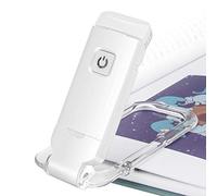 HONWELL LED Book Lights, Rechargeable Reading Light Clip on Books for Reading in Bed, Soft Eye Care Book Light, 2 Brightness Settings for Eye Protection, Dimmable Reading Lamp for Kids,White