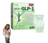 Honxi GLP-1 SIX-IN-ONE Health Solution Oral Liquid, NAD+ GLP-1 Oral Liquid, Honxi GLP-1 Weight Loss Oral Solution, GLP-1 Weight Loss Drops, GLP-1 Peptide Complex Serum, Natural Plant Extract (1 Box)