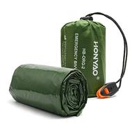 HONYAO Emergency Bivvy Bag, Reusable Survival Sleeping Bag | Lightweight emergency rescue blanket for camping, hiking and outdoor survival. Waterproof and reusable.