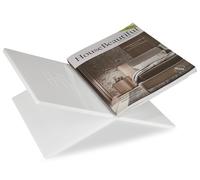 Honygebia Acrylic Book Stands - Cross White Textbooks 32 x 24 x 14cm