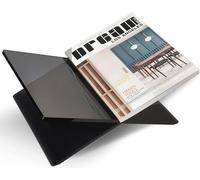 Honygebia Black Acrylic Book Stands - Cross Frame Acrylic Book Holder, Open Bookstand for Display and Reading, Suitable for Art, Bible, Cookbook, Easel, Magazine, Recipe, Textbooks - 32 x 24 x 14cm