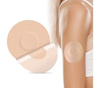 HONYOU 30Pack Libre 2 Plus Sensor Covers Waterproof Freestyle CGM Sensor Patches Without Hole, Flexible Adhesive Patches for Libre 1/2/3 & Enlite Medtronic Guardian Sensor Compatible, Beige