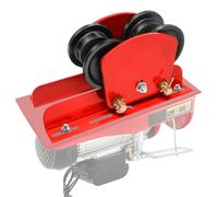 HONYTA Electric Hoist Manual Trolley, 1Ton Heavy Duty 2200LBS Capacity 2.68in-4.33in Adjustable Flange for PA600 to PA1000 Hoist Push Geared Overhead Dual Wheels I Beam Trolley for Lifting