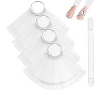 HONYUET 200 PCS Nail Swatch Sticks, Clear Fan Nail Tips for Beginners Practice, Art Display Tips