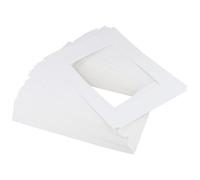 HONYUET 40PCS A4 Picture Mounts for A5 Print, White Card Photo Frame Mat to Fit A5 Picture Image Display Artwork Painting