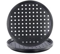 HONYUET 6 PCS 10 Inch Non Stick Pizza Tray with Holes, Round Baking Perforated Pizza Pan for Oven