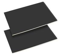 HONYUET A3 Black Spiral Sketchbook, 120gsm Paper, 42 x 29.7cm, 60 Pages for Art Creation Office Use, 2 Pack