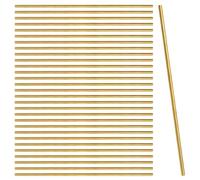 HONYUET Brass Round Rod, 3mm x 100mm, 40 Pieces, Solid Metal Bar Stock for DIY Craft, Model Making