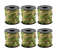 HONYUET Green Jute Leaf Twine, 5mm x 10m Vine Leaves Burlap Rope for Crafts, 6 Pcs