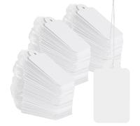 HONYUET White Tags with String, 500 Pieces, 45x25mm, Price Labels for Product Clothing Pricing