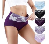 Honzadar Ladies High Waisted Knickers,Womens Tummy Control Briefs,Full Coverage Panties,C-Section Recovery,Multipack.