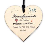 HONZEE Gifts for Grandparents Like You Are Precious And Few Thank You For All The Things You Do Wooden Hanging Plaque Sign Love Sign Grandad Nan Grandma Gift Wood Plaques