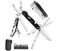 HONZIN Multitool Pliers 12 in 1 Stainless Steel Multi Tool Foldable Pliers with Scissors Screwdriver Kits Bottle Opener, Stainless Steel Multitools for Outdoor Camping Hiking, Gift for Men