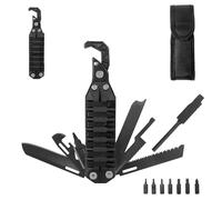 HONZIN Multitools 10 in 1 Pocket Multitool with Wrench, Can Opener, Bottle Opener, Saw, Screwdriver Set, Whistle, Fire Starter, Foldable Multi-Tool for Outdoor, Camping, Hiking, Repair, Gifts for Men