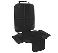 HONZUEN Baby Car Seat Protector Mat, Universal Thick & Waterproof Car Seat Cover with Non-Slip Back & Mesh Pocket, ISOFIX Compatible Child Seat Protector for Kids, Pets (1 Pack, Black)