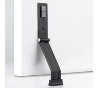 HONZUEN Door Stoppers Kickdown, Magnetic Heavy Duty Door Stop Indoors Outdoors, Bifold Self Adhesive Door Stopper with Rubber Tip for Patio Garage Bathroom Bedroom Kitchen Front Door Back Door(Black)