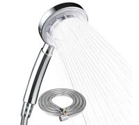 HONZUEN Shower Head with Hose Set 1.5M, Water Saving High Pressure Shower Head, Universal Handheld Shower Head for Low Water Pressure with 3 Sprays Settings
