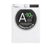 Hoo ver, Washing machine Slim H-WASH 350, H3WP4474TAM6/1-S, Front loading machine, 7 kg, Class A-10%, 1200 revolutions, 77 dB, Steam, 16 programs, Delay start, White, AxLxP 85x60x45 cm