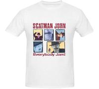 HOOAOE AIXIAO Scatman John Everybody Jam Summer T Shirts for Men Round Neck White O Neck Tee