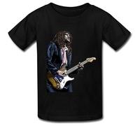 HOOAOE Men's Goldfish Youth Art Normal Fit John Frusciante T Shirt Black O Neck Tee
