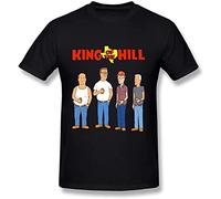 HOOAOE Men's King of The Hill T Shirt Black Tee O Neck Tshirt
