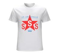 HOOAOE Men's Sigue-Sigue-Sputnik-1986-T-Shirt-Summer-Clothes-Cute-Tops-Oversized-T-Shirts-Oversized-T White