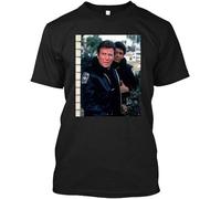 HOOAOE Men's T.J. Hooker Featuring William Shatner Adrian Zmed Short-Sleeve Unisex T-Shirt Black O Neck Tee