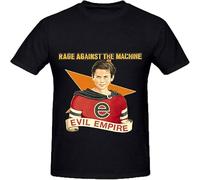 HOOAOE Rage Against The Mach Evil Empire Soul Men Round Neck Cool Shirt Black O Neck Tee