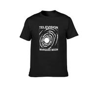 HOOAOE Television Marquee Moon T-Shirt Mens Unisex Tee T-Shirt Black Tee O Neck Tshirt