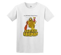HOOAOE Unisex T-Shirt Captain Caveman Retro Animated 80'S Tv Show White
