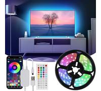 Hoobabuy LED TV Backlight, LED Strip 3 Metres, Suitable for 40-55 Inch TVs and PCs, App Control and Remote Control, RGB, 30 LEDs/m, USB Operation