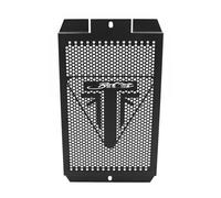 HOOBN Motorcycle radiator grille cover Fit For TRIUMPH Bonneville T100 T120 Bobber Street Scrambler Motorcycle Radiator Grille Guard Grill Cover Protector (Size : Black With logo)