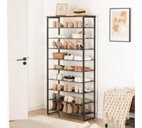 HOOBRO 10-Tier Shoe Rack, Large Capacity Shoe Storage Organizer, Shoe Storage Unit For 27-36 Pairs Of Shoes, Tall Shoe Shelf, Detachable