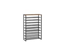 HOOBRO 10-Tier Shoe Rack, Large Capacity Shoe Storage Organizer, Shoe Storage Unit for 36-45 Pairs of Shoes, 100 x 28.5 x 159 cm