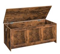 HOOBRO Storage Chest, Wooden Storage Bench, Blanket Storage Box, Wooden Storages Chest Trunk, Large Toy Chest, Shoe Storage Bench, 100 cm, U-Shaped Opening, Rustic Brown EFG141CW01