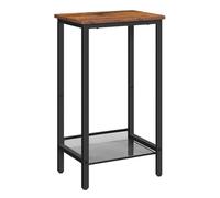 HOOBRO Tall Side Table, Small Hallway Table, Narrow Bedside Table Telephone Table with Adjustable Mesh Shelf, 2-Tier Small Coffee Table for Hallway,