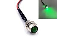 HOOCI 5pcs 5mm Pre-Wired Bulb Emitting Diode Signal Indicator Lights 8mm Panel Mount 3V 5V6V 9V 12V 24V 36V 48V 110V 220V (Color : Green, Size : 48V)